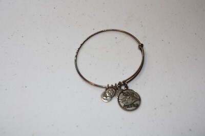 Alex & Ani Disney Bracelet Bangle Set 2015 Cruise Line Travel Charm Silver