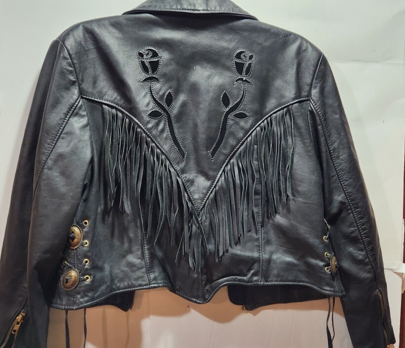 Vtg. Protech Performance Leather Motorcycle Jacke… - image 3