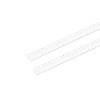 5mm x 10'' Acrylic rod,Square Clear Acrylic Plastic Rod PMMA Bar 2pcs