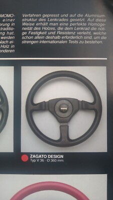 MOMO Zagato Design Leather Steering Wheel Rare Honda NSX NA