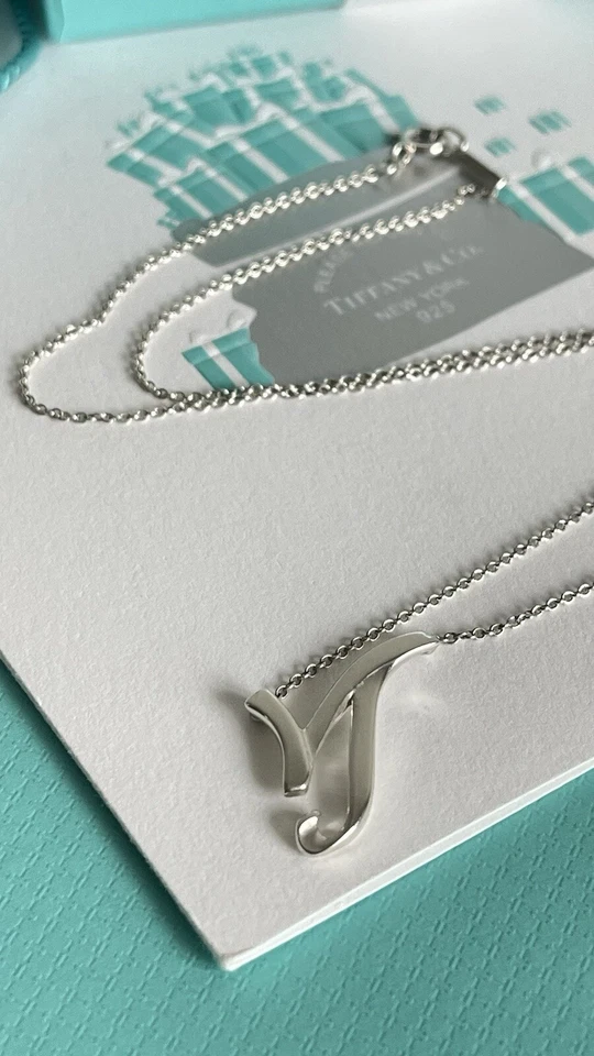 Tiffany & Coz Silver Capricorn Zodiac Pendant Paloma Picasso 17” NEW $575 - Image 3 of 4