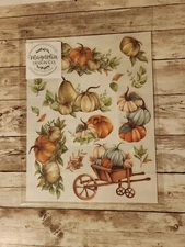 Magnolia Design Co Harvest Pumpkins Rub on Transfer 8.5x11