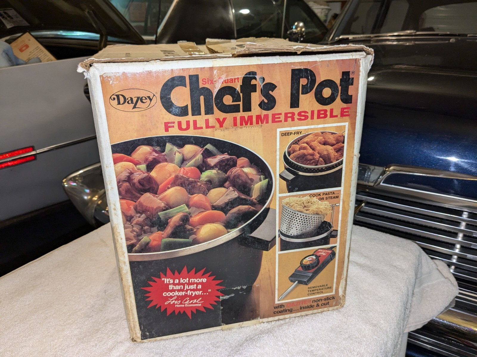Dazey Chef's Pot 6 Qt Deep Fryer Slow Cooker Vintage NOS