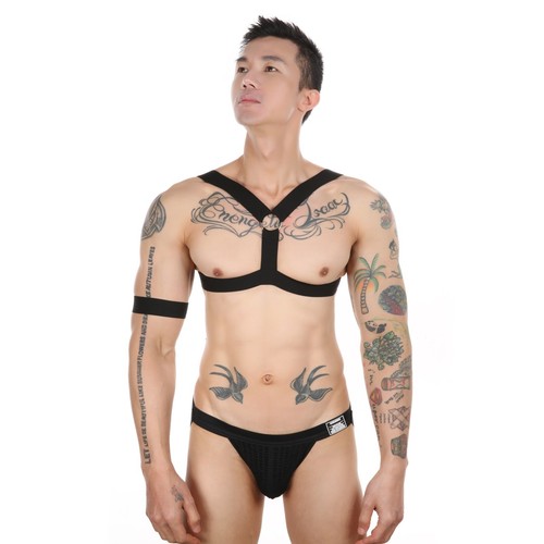 Conjunto de Arnés de Pecho Esclavitud para Hombre Suspensorio Sexy Ropa  Interior | eBay