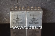 Two vintage Siemens PIO capacitors 2 2 uF 160V Klangfilm late 60s West Germany