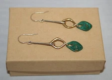 Silpada Brass Patina "Fresco" Dangle Drop Sterling Silver Earrings W3155