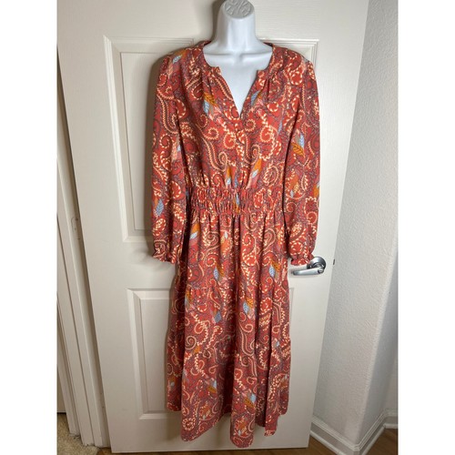 Harlow & Rose Petite Women's Paisley Leaf Print Tierred Maxi Dress