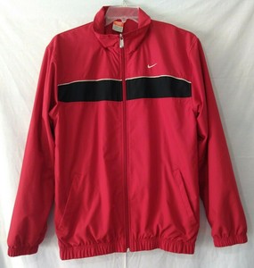 nike red black and white jacket
