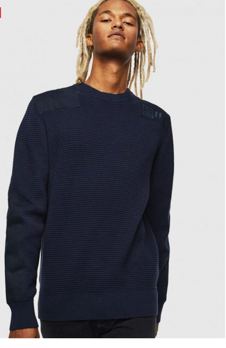 Diesel Mens K-LESTER Dark Blue Crew 