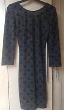 BNWOT Womens Black Bodycon Party Dress UK 6 (EURO 34)