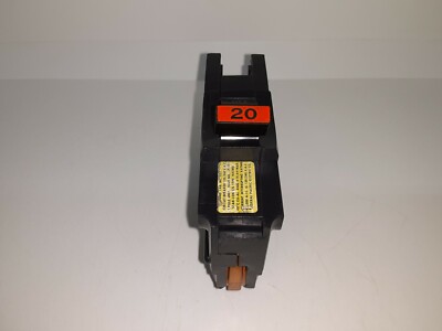 FPE NA120 20 Amp 1 Pole Stab-Lok Type NA Thick Federal Pacific Breaker RED