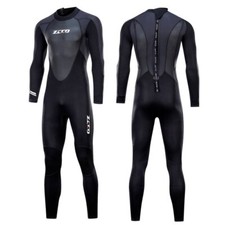 3mm Full One-piece Wetsuit Back Zipper Swim Long Sleeve Neoprene Diving Suit New