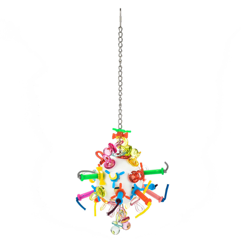 Nuts, Bolts & Binkies Puzzle Parrot Toy for Pet Birds - Large