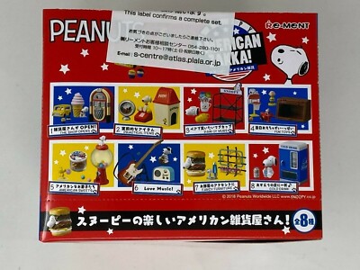 RE-MENT Miniature PEANUTS SNOOPY AMERICAN ZAKKA Complete Set BOX