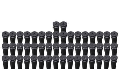 100 pcs - Tour Pro Soft Black Midsize Golf Grips