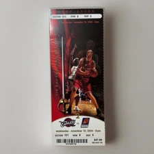 BASKETBALL TICKET: Nov 10 2004 CLEVELAND CAVALIERS vs PHOENIX SUNS - LeBron