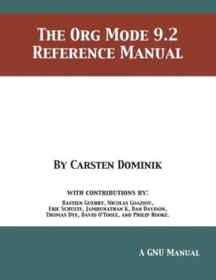 The Org Mode 9 2 Reference Manual