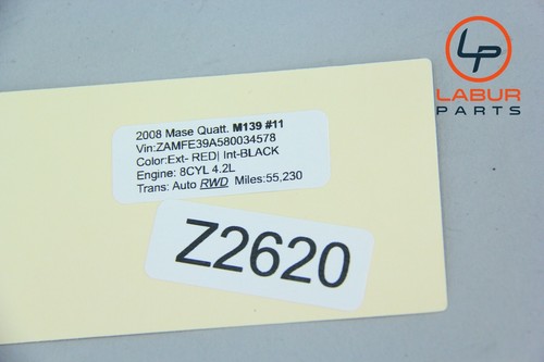 M139 03-08 Maserati Quattroporte parachoques delantero rejilla de malla inferior Z2620 - Imagen 8 de 8