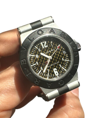 Bvlgari Aluminum AL32TA Black Dial Boys Watch Quartz  display picture 2
