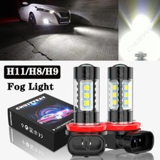 H11 H8 6000K White LED Fog Light Bulbs For Jeep Grand Cherokee 2014-2016 19-20
