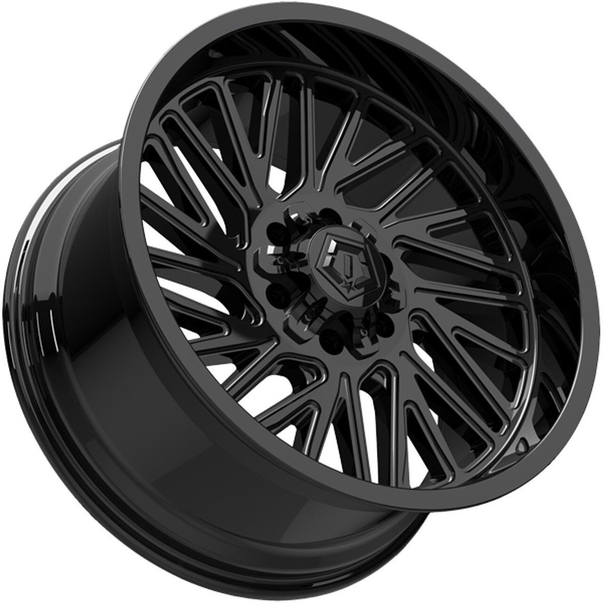 22X12 TIS 547B GLOSS BLACK WHEELS RIMS DEEP LIP 553B-2228744 8X170