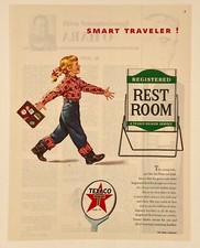 1954 Original Texaco Ad: Smart Traveler!