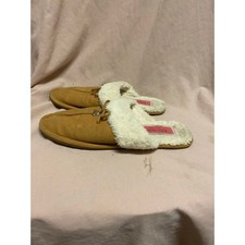 Kate Spade Lacey Tan  Cream Faux Fur Slippers Women  s Size 8
