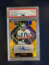2021 Panini Select Select Signatures Jim Zorn Gold Prizm 07/10 PSA 9