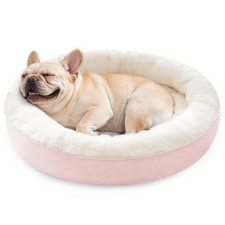 Loves cabin Round Donut Cat and Dog Cushion Bed, 30in Pet Bed for Medium or L...