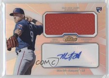 2013 Topps Finest Auto Jumbo Relic Rookie Refractor Mike Olt #AJR-MO2 Auto 3v8
