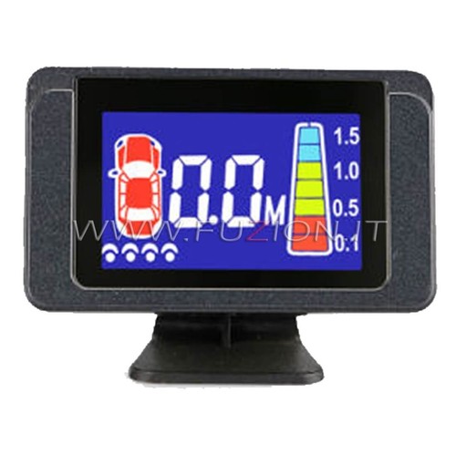 Set 4 Capteurs de Stationnement Écran LCD Couleurs Invisible FuZion Blanc - Photo 3 sur 10