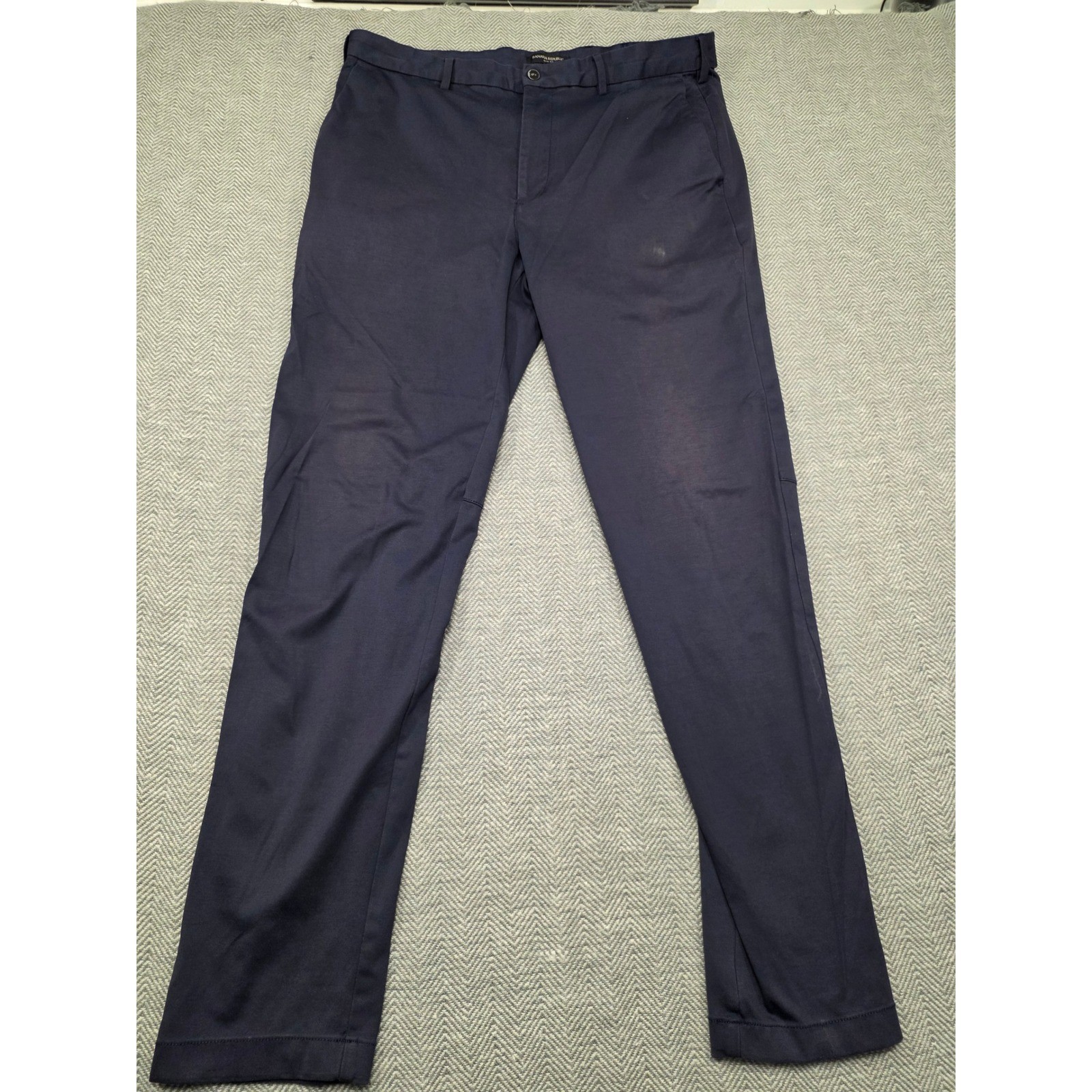 Banana Republic Mens Slim Fit Chino Pants Navy Blue 36x34 Cotton Nylon Stretch