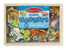 Melissa Doug 20 Wooden Animal Magnets in a Box