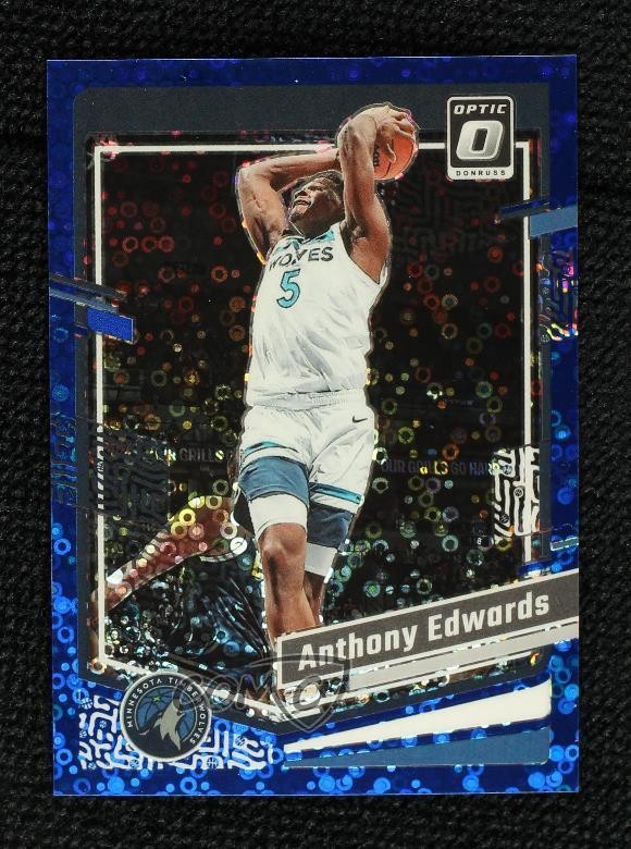 2023 Panini Donruss Optic Fast Break Blue Prizm 18/49 Anthony Edwards #59 0g4t