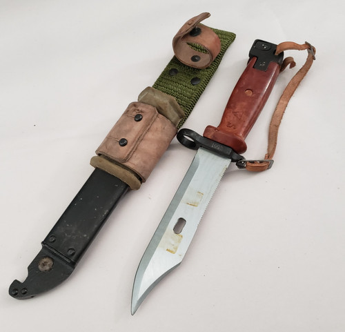 Vintage Cugir Romanian Combloc Type II Bayonet w/ Scabbard AIMS