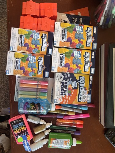 Elmers Glue Squishies Lot Of 4 Single Character Kits, 4 Molds, Refills, And Glue