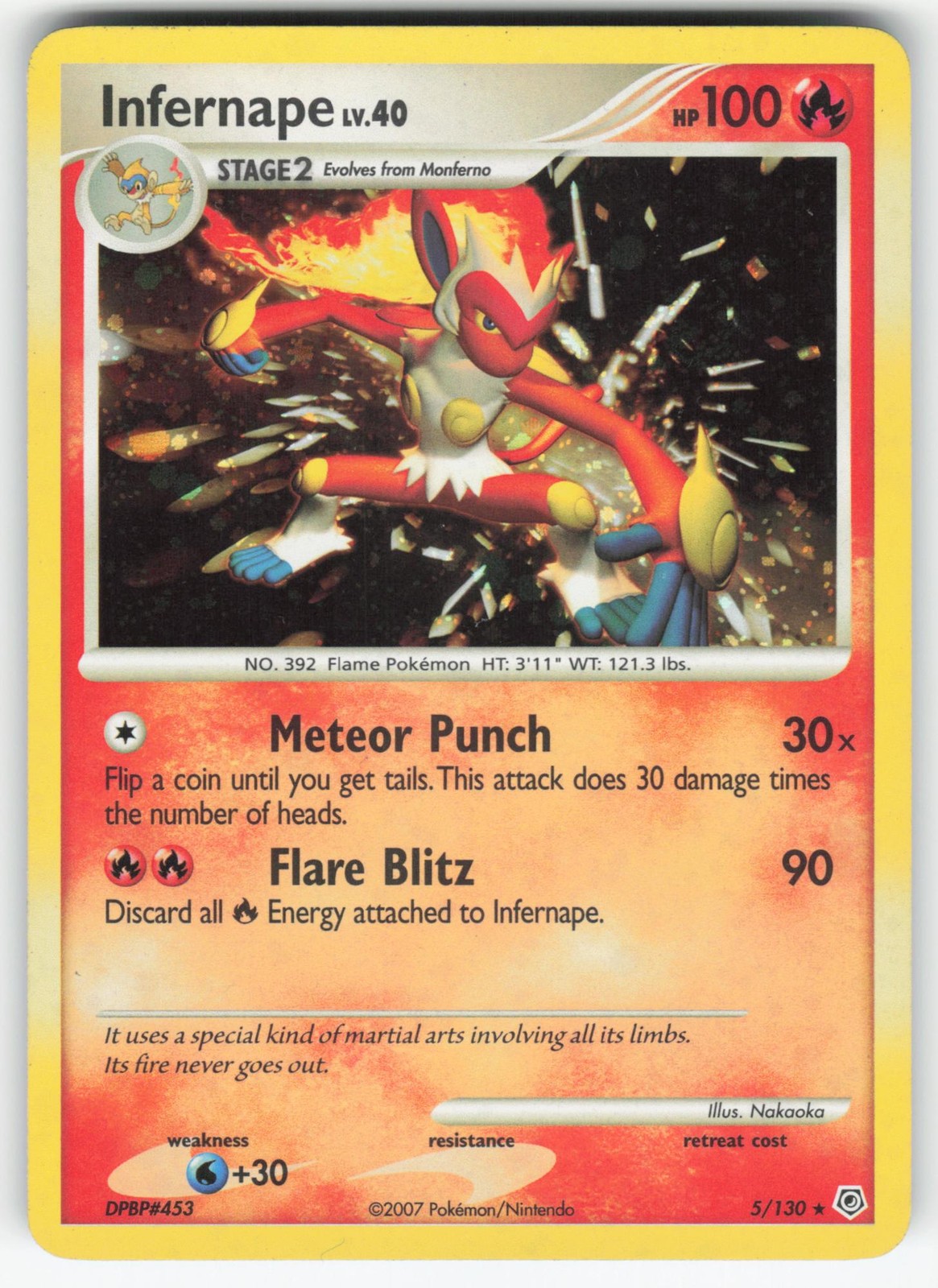 LP   Infernape   5/130   Diamond & Pearl   Holo Rare   Pokemon