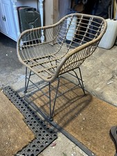 Habitat Ross Rattan Effect Garden Chair - Natural Great Condition