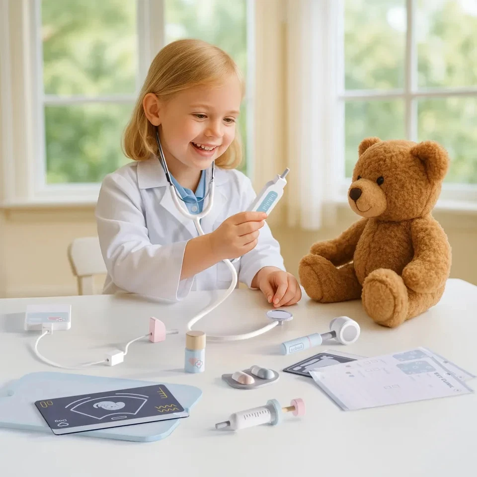 Juego de clínica veterinaria para niños Robud Push Walker juego de rol médico juguete para niños pequeños Foto 2 de 4
