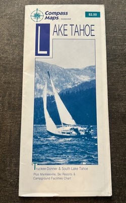 Compass Map of Lake Tahoe - Free Shipping