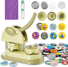 Elephant Button Maker Machine 2.25 Inch All-In-One DIY Pin Badge Press Kit with