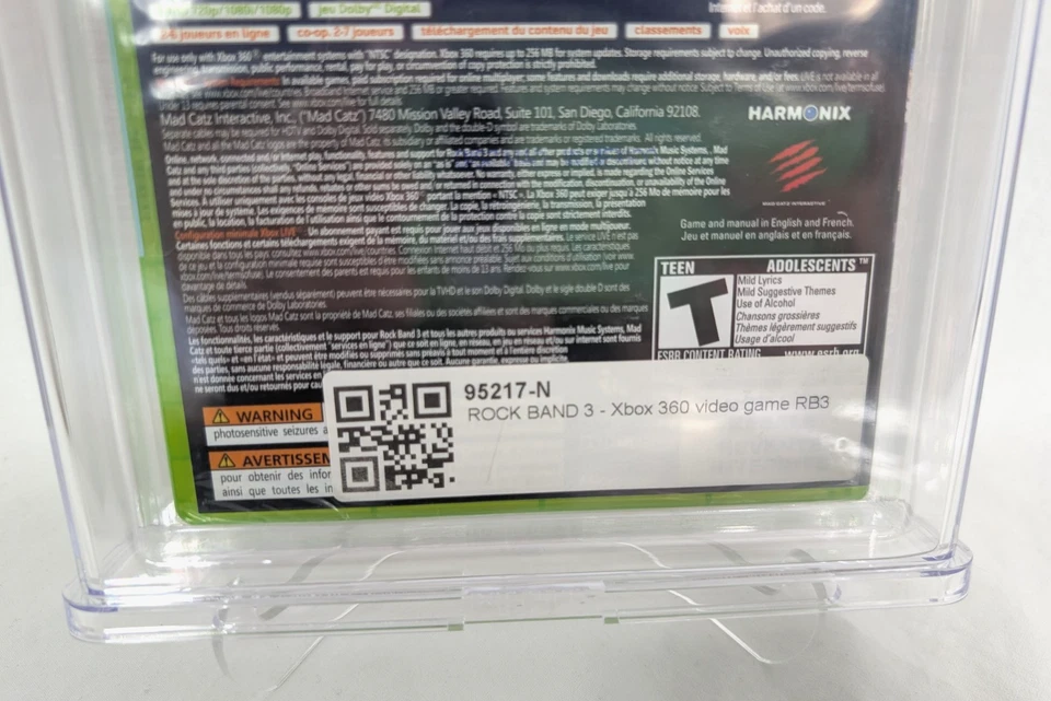 Videogame WATA 9.8 classificação SEALED 2010 ROCK BAND 3 Microsoft Xbox 360 A+ selo - Imagem 4 de 4