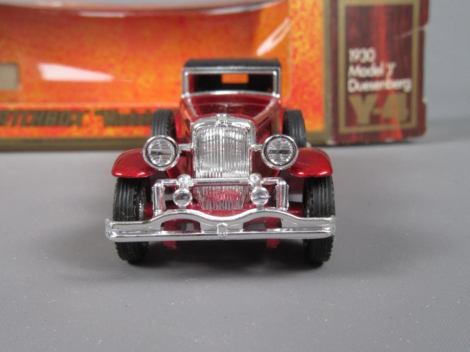D52 Matchbox Models Of Yesteryear Y-4 Duesenberg Model J 1930 Red + Box 1:43 - Image 2 of 4
