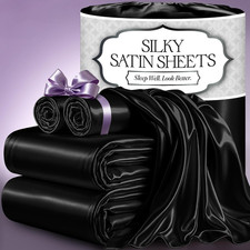 Satin Bed Sheets - 4 Piece Luxury Silky Queen Size Bedding Set - Softer than Sil