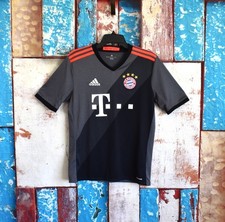 Youth Boys Adidas Bayern Munchen Away Jersey 16/17 Soccer V-Neck XLARGE Gray