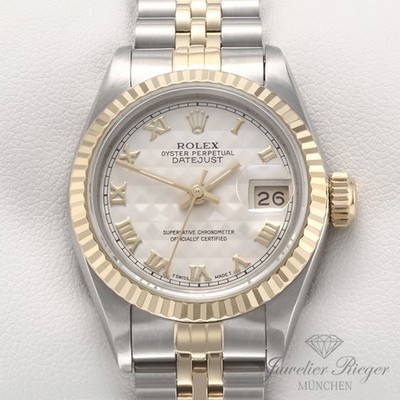 Rolex Lady Datejust Edelstahl Gelbgold 750 Automatik Gold Stahl Damen