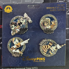 Disney Treasure Cruise Line 4 Pin Set DCL Mickey Minnie Donald Goofy Chip & Dale