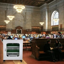 Mobile Phone Charging Cart 30-Port Charging Station Phone Charging Cabinet 