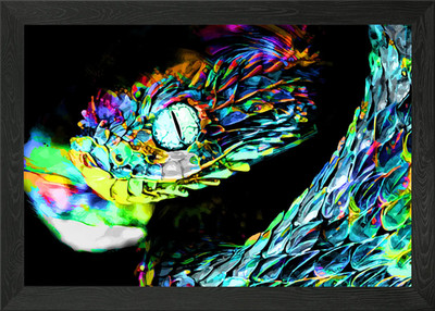 Gerahmtes Wandbild SCHLANGE Poster Leinwanddruck Bild