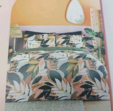 Cosmo Living by Cosmopolitan Super King Size Duvet Set Graphix Leaf 260 x 220cm